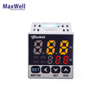 Relé Temporizador Digital Industrial PIDMaxwell MWT100 48x48mm, Interruptor de Tiempo Programable con Pantalla LED, 85-265VAC, RS485 Modbus