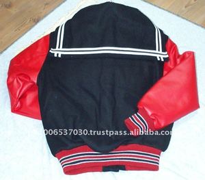 Chaqueta Universitaria de Lona con Cuello Marinero para Adultos, Unisex, Negra, de Invierno, de Secado Rápido, Resistente al Viento, Bordada, de BOBBIN INDUSTRIES - Product Image 2