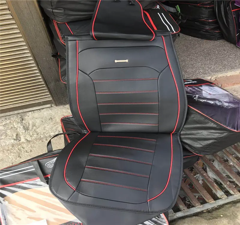 Funda de asiento de cuero personalizada para coche con 5 asientos