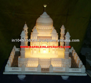 Taj Mahal de Mármol con Iluminación, Pieza Decorativa - Product Image 1