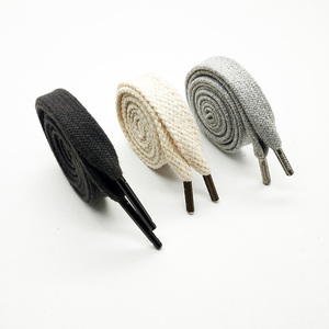 Lacets de chaussures personnalisés en coton polyester plat de qualité supérieure - Product Image 2