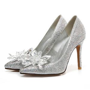 <span class=keywords><strong>Scarpe</strong></span> <span class=keywords><strong>da</strong></span> <span class=keywords><strong>sposa</strong></span> di cristallo <span class=keywords><strong>da</strong></span> donna con tacco basso di alta qualità - Product Image 2