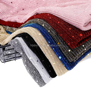 La migliore vendita donna musulmana pianura Tudung estate Lurex Gitter sciarpa stropicciata <span class=keywords><strong>scialle</strong></span> Hijab in viscosa luccicante - Product Image 1