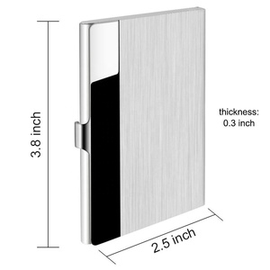 Porte-cartes de visite en métal mince pour hommes porte-cartes de poche porte-cartes de visite en acier inoxydable porte-cartes - Product Image 2