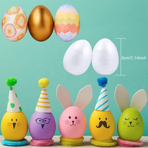 Œufs en plastique <span class=keywords><strong>de</strong></span> pâques en polystyrène blanc <span class=keywords><strong>de</strong></span> haute qualité, même gros qu'un vrai œuf, œufs en polymousse pour enfants, bricolage - Product Image 4