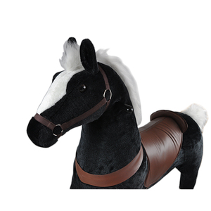 Superbe cheval noir à bascule, animal de compagnie, nouveau poney noir, printemps - Product Image 5