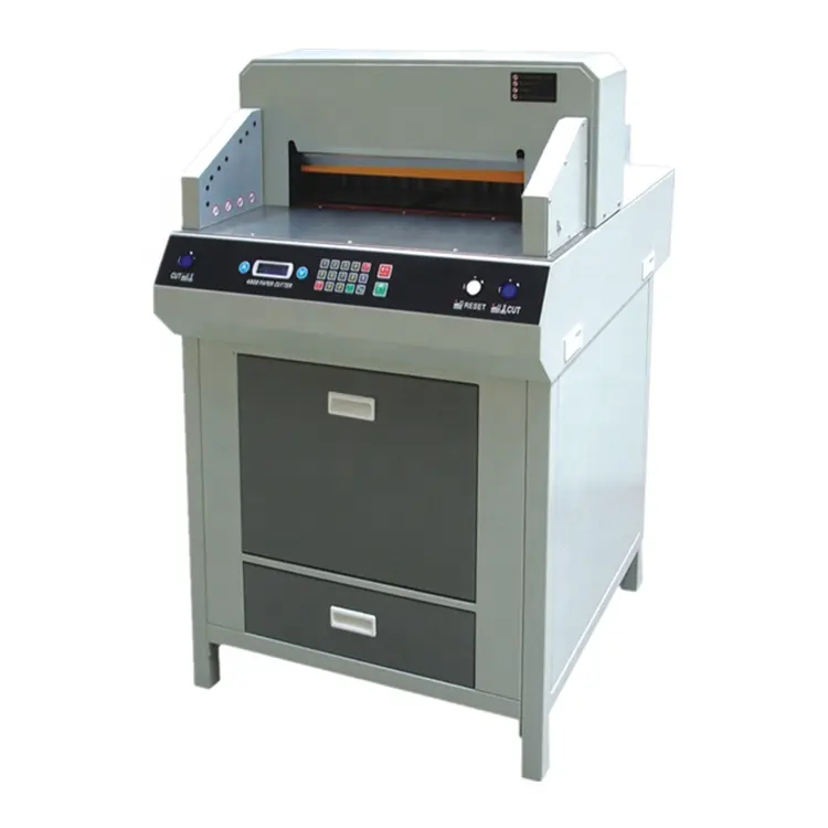 Cortador de papel elétrico digital 450vs a2, tamanho digital, máquina de corte de papel automática de 450mm, guilhotina do programa resistente