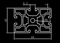 Produsen slot t ekstrusi aluminium 4060 inci profil aluminium 10 slot untuk sistem rangka
