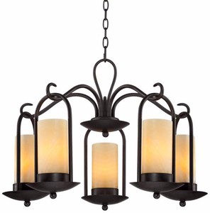 <span class=keywords><strong>Lampadario</strong></span> da Esterno in Finta Pietra Onice 530-35, Larghezza 30 Pollici, Colore Espresso - Product Image 3
