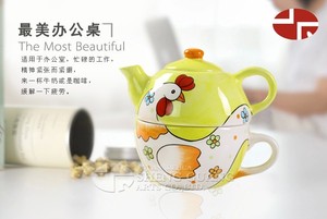 Diseño de pascua con pintura dolomita tetera de cerámica y taza de conjunto - Product Image 4