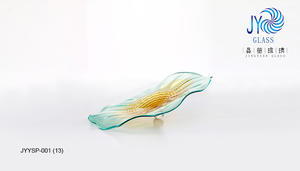 Assiettes murales en verre avec fleur, art créatif, décoration - Product Image 4