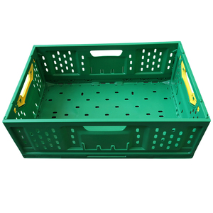 Caisse <span class=keywords><strong>de</strong></span> transport pliable en plastique perforée, recyclable, industrielle, pour le <span class=keywords><strong>stockage</strong></span> <span class=keywords><strong>et</strong></span> le transport <span class=keywords><strong>de</strong></span> légumes - Product Image 2