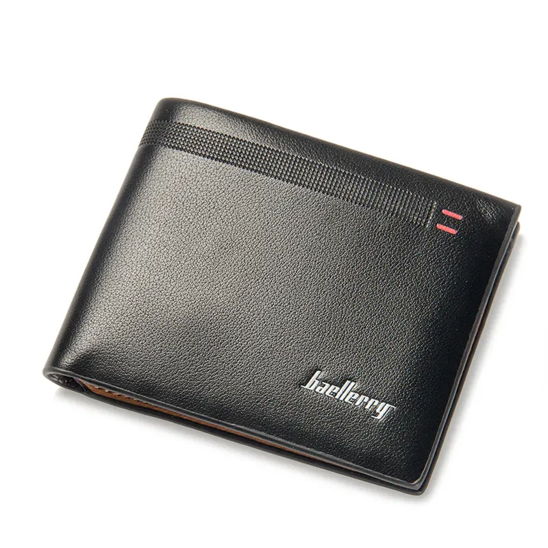 Wholesale baellerry trifold pu wallet for young men
