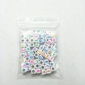 도매 알파벳 비즈 스퀘어 큐브 편지 비즈 보석 만들기 - Product Image 4