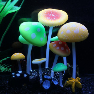 Palsu Coral Aquarium Buatan Silikon Tanaman Ornamen Air Pemandangan Tangki Ikan Dekorasi Aksesoris Bersinar - Product Image 4