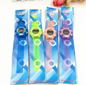 Jam Tangan LED Digital untuk Anak, Jam Tangan Olahraga Plastik Alarm Anak Laki-laki dan Perempuan