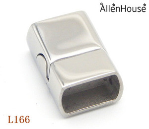 चीन निर्माण तेजी से वितरण 11.5x6mm सादे फ्लैट गोंद-पर चमड़े के गहने कंगन clasps के ताले शीर्ष गुणवत्ता स्टेनलेस स्टील - Product Image 3