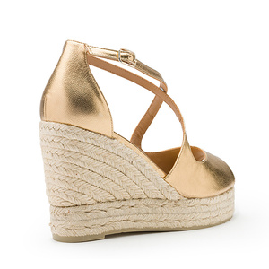 <span class=keywords><strong>Sandali</strong></span> con zeppa tacco scarpe <span class=keywords><strong>oro</strong></span> di trasporto libero espadrillas donne scarpe delle signore della piattaforma <span class=keywords><strong>sandali</strong></span> con zeppa - Product Image 2