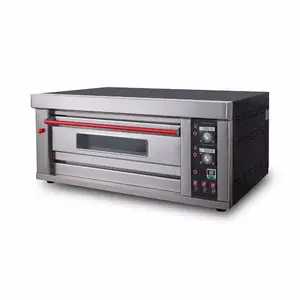 304 Paslanmaz Çelik Ekmek Makinası Pişirme Cupcakes Için Tek Güverte Elektrikli Fırın Pizza