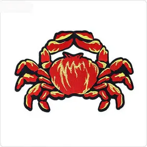 Best Selling Crab Design Custom Logo Sew On/ Iron On Embroidery Patches