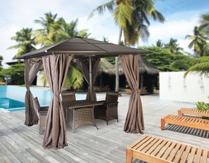 De Aluminio al aire libre Gazebo 3x3 m Gran Jardín Patio Toldo Dosel Techo Shade Nueva - Product Image 1