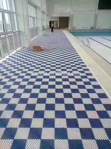 Tapis de sol de salle de bain antidérapant en PVC à emboîtement, carreaux de tapis de douche à drainage pour salle de bain, <span class=keywords><strong>SPA</strong></span> et piscine 20cm*20cm - Product Image 6