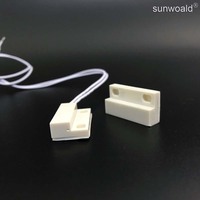 Interruptor de Contacto Magnético para Puerta Sunwoald L27xW14xH7.5mm Normalmente Abierto/Sensor de Proximidad para Luz de Puerta