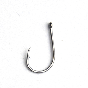 Hameçon de pêche en alliage d'acier, crochet simple, cercle de thon, argent - Product Image 1