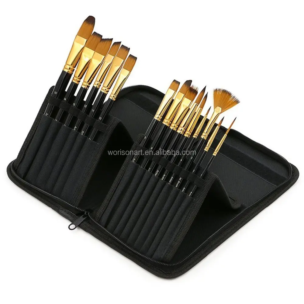 15 pieces artist brushes set for art supplies acrylic paint brush