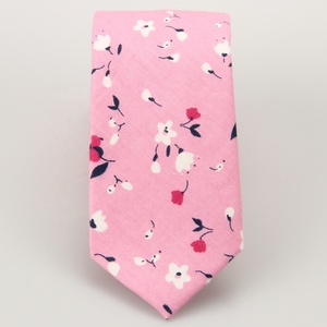 Man Fashion Breathable Polyester <strong>Green</strong> <strong>Pink</strong> Blue Screen Printing Floral Cotton Neck <strong>Ties</strong> - Product Image 6