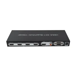 Pengalih Hdmi 4X1 Quad Multi-Viewer, Pengalih 4 Saluran Video Multipenonton 1080P Multi Model 4K