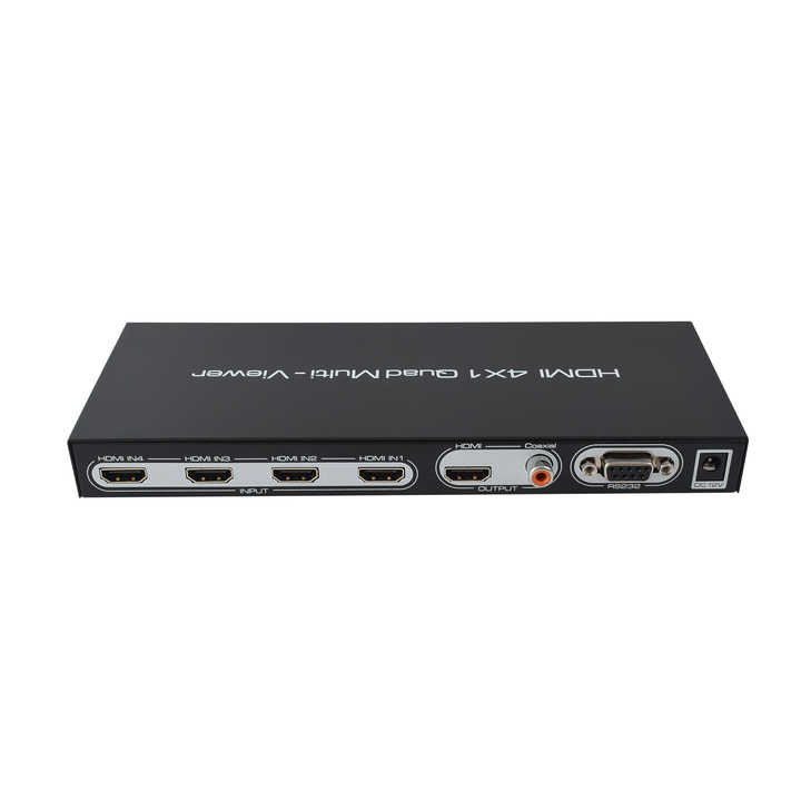 Switch HDMI Multiviewer 4x1 Con PIP - 4 Ingressi 1 Uscita, Supporto 1080p 60Hz, Telecomando
