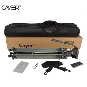 Trépied professionnel <span class=keywords><strong>Cayer</strong></span> BV25L en fibre de carbone, le plus populaire du modèle, double tubes - Product Image 1