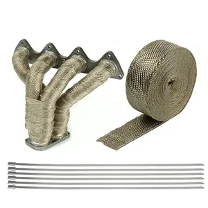 Car Exhaust Heat Pipe Header Wrap ,Manifold fiberglass insulation wrap 3000 Fahrenheit 10M