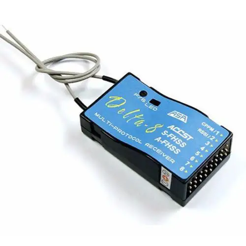 FrSky Delta-8 2.4G FHSS 8CH Receiver Compatible with Futaba Hitec trasnmitter