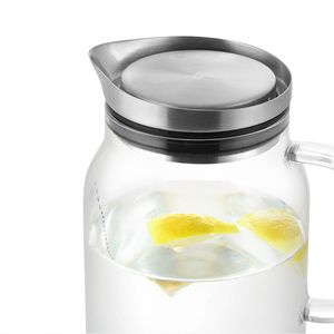 <span class=keywords><strong>Carafe</strong></span> à boisson classique à couvercle filtrant <span class=keywords><strong>en</strong></span> <span class=keywords><strong>verre</strong></span> thermique résistant à la chaleur de haute qualité - Product Image 3