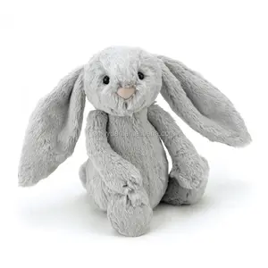 Coelho de pelúcia personalizado, coelho cinza, brinquedo, macio, brinquedo, coelho