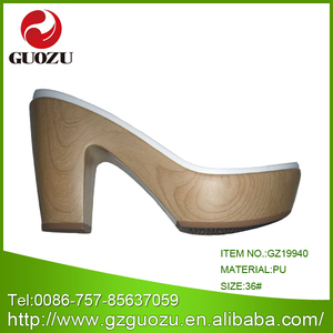 sandalias de las mujeres en pu suela con dibujo madera - Product Image 1