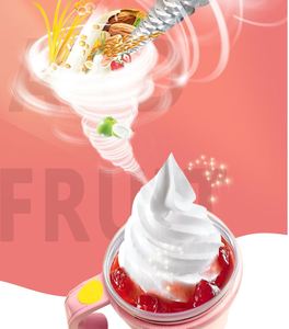 Máy Xay Sinh Tố Trộn Kem Sữa Chua Đông Lạnh Trái Cây Tươi Thật Mềm Dạng Xoáy Máy Làm Kem - Product Image 4