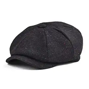 Wholesale Custom Wool Blended Newsboy Beanie Hat Winter Hat