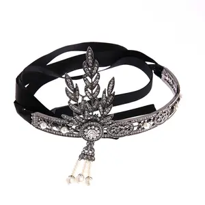 O Grande Gatsby estilo coroa tiara de noiva acessórios para o cabelo