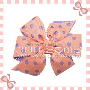 Dot three layers ribbon Bow Ties Arcos hair clips - Product Image 5