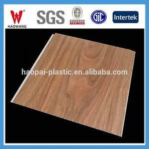 Popular grano de laminación superficie U groove panel de pared de PVC