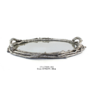 <span class=keywords><strong>Specchio</strong></span> che serve <span class=keywords><strong>vassoio</strong></span> <span class=keywords><strong>oro</strong></span> decorativo con resina ramo a forma di maniglia per matrimonio disponibile 30% deposito accpable bello - Product Image 2