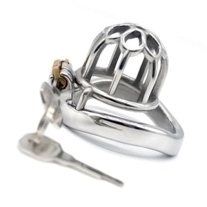 FAAK 5.1cm 304 สแตนเลสสตีลอวัยวะเพศชาย CAGE สำหรับชายอุปกรณ์ Chastity แหวนโค้งโลหะ Chastity CAGE สำหรับชาย - Product Image 1