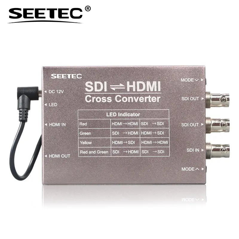 बहु-प्रारूपों 1080 p 1080i hdmi F970 बैटरी प्लेट के साथ sdi संकेत पार कनवर्टर