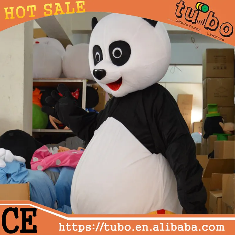 Beste Sellingcustom Pluche Panda cartoon mascotte <span class=keywords><strong>kostuum</strong></span> voor verkoop