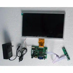 Pantalla LCD de 10 pulgadas sin marco para PC y coche, monitor con VGA, compatible con puertos de entrada HD AV, bricolaje, POS, sin marco