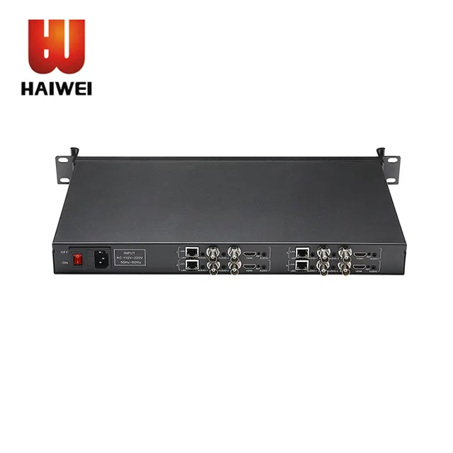 Haiwei H.265 h.264 4 ערוצים hdmi 8 ערוצים cvbs כדי ip טלוויזיות iptv מקודד עבור דיגיטלי הטלוויזיה headend מערכת