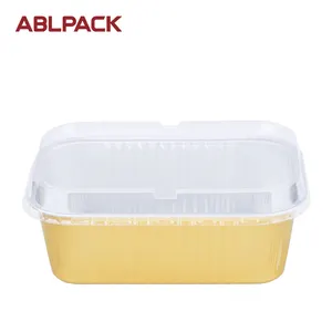 ABLPACK批发外卖餐盒包装快餐容器一次性铝箔餐桌托盘平底锅带PET PP